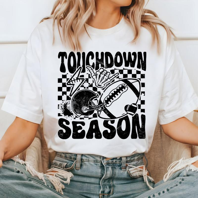 Touchdown Season Shirt, Groovy Fall Football Shirt, Retro Football Mama, Football Mom Shirt, Game Day Shirt, Football Season Gift, Sport Tee