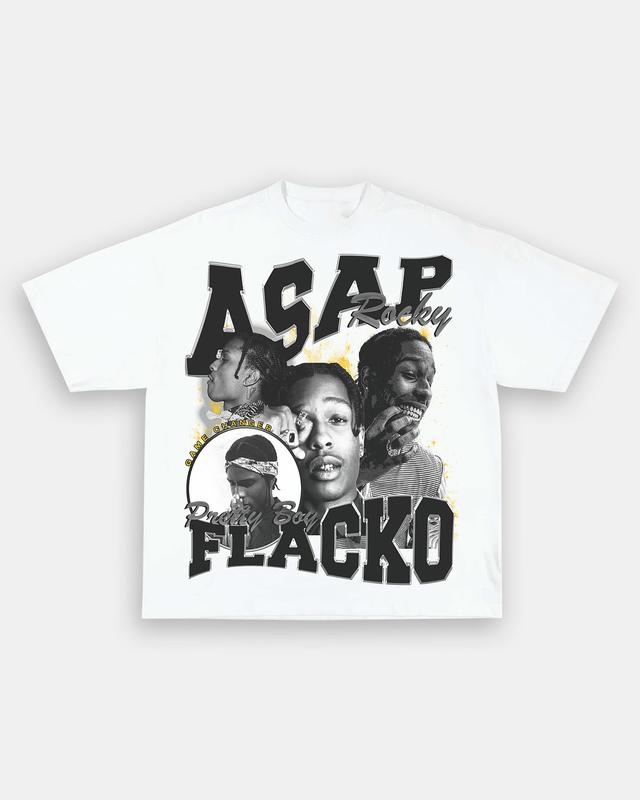 FLACKO TEE Print Short Sleeve Graphic Unisex T-Shirt Casual Menswear Top Man Tshirt Streetwear Crewneck