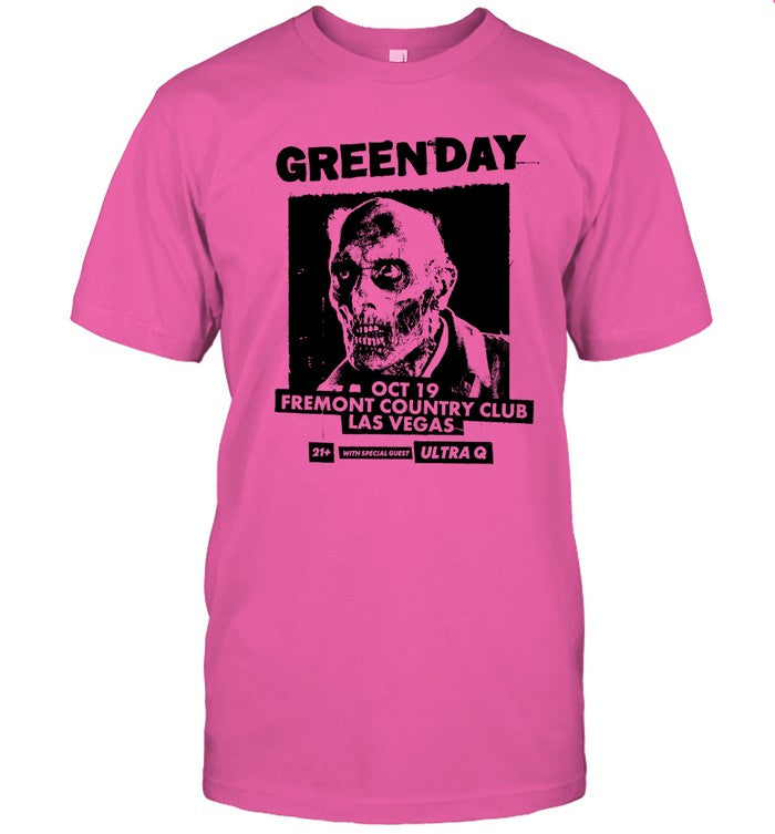 Green Day 10 19 2023 Fremont Country Club Las Vegas With Ultra Q Shirt