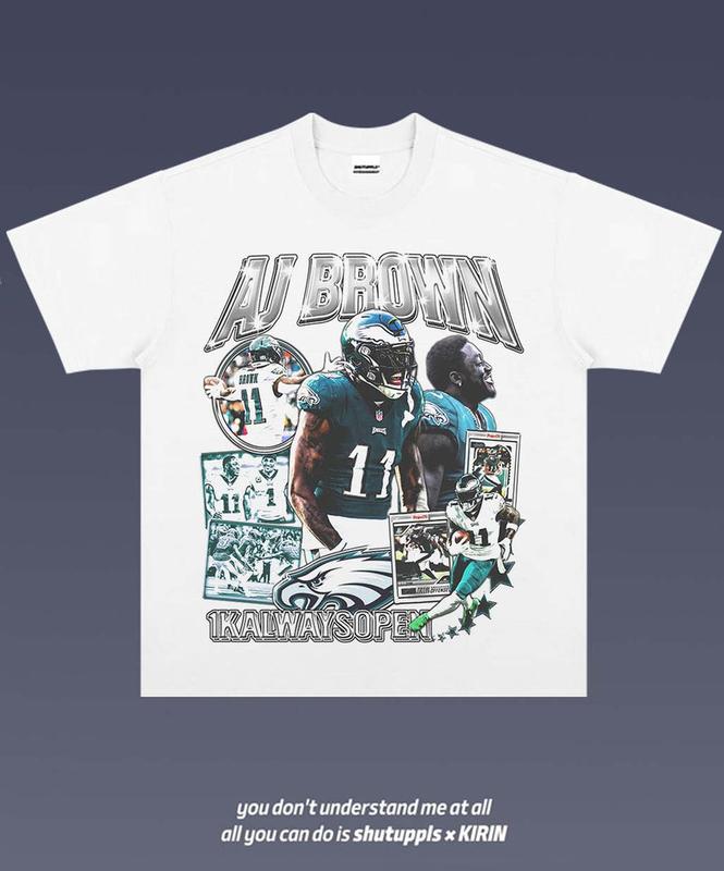 AJ BROWN 1.0 VINTAGE TEE  AMERICAN FOOTBALL  GIFT FOR FAN