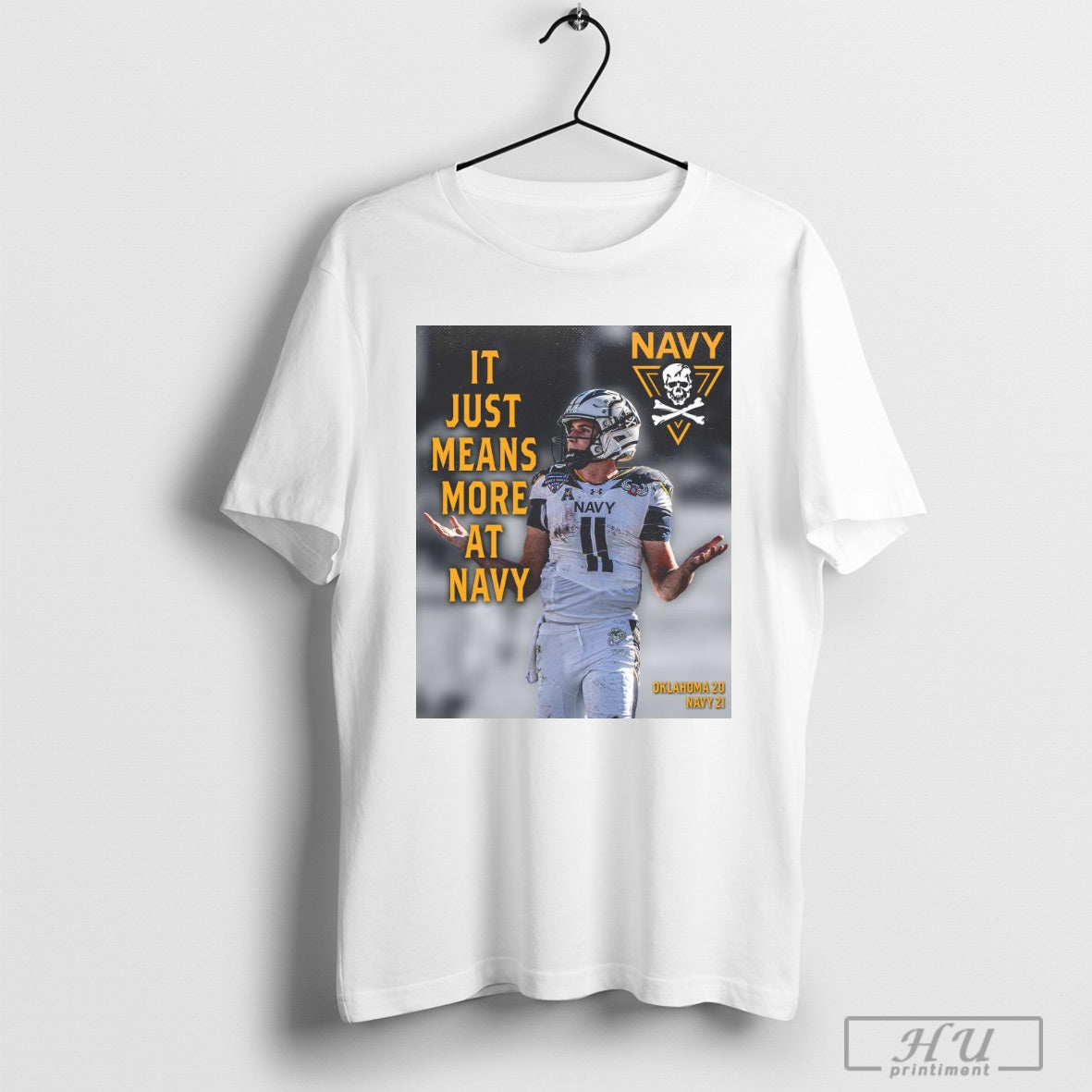 Poster Oklahoma Sooners Vs Navy Midshipmen 20 21 Score It Just Means More At Navy T Shirt