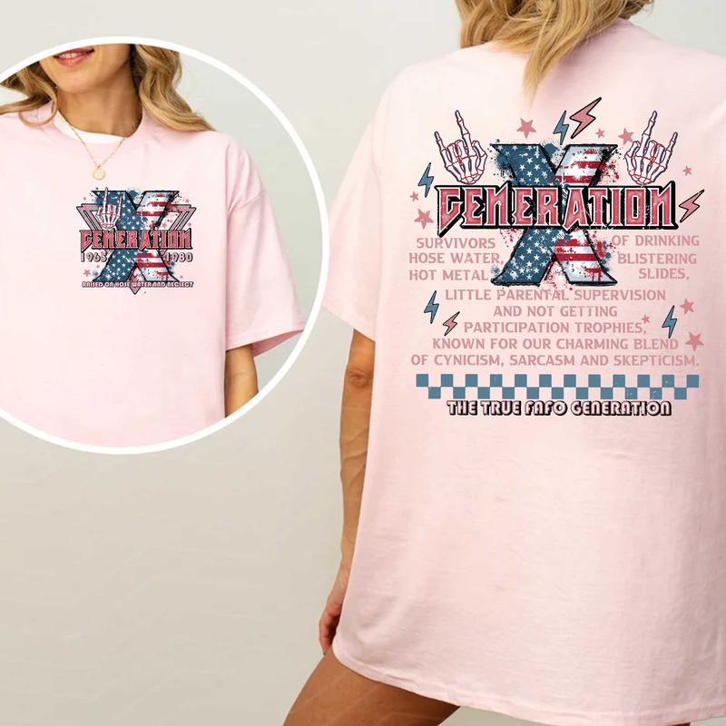 New Version Generation X FAFO shirt 4th Of July Two Side Shirt Gen X Fafo Shirt Generation X T Shirt, GenX Shirt