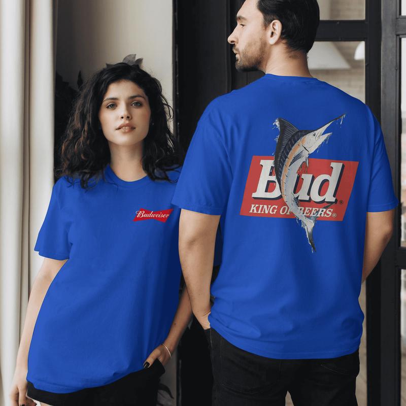 Budweiser King Of Beer Shirt, Bud Beer Fishing T Shirt, Budweiser Collab Shirts