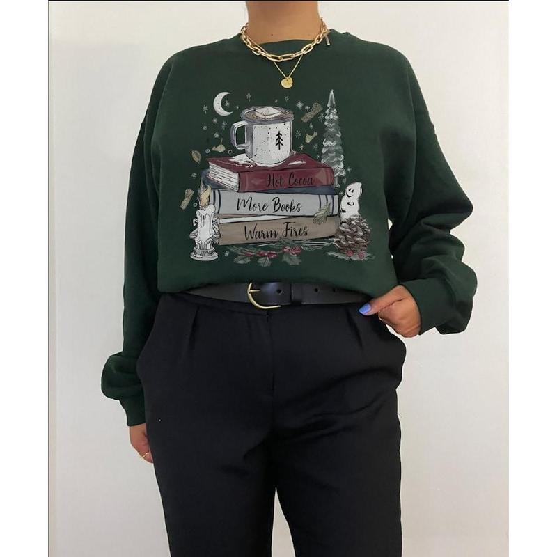 Bookish Sweatshirt Winter Clothes Reading Sweatshirt Literature Sweatshirt Book Sweatshirt Reader Gift Bookish Christmas Shirt Librarian