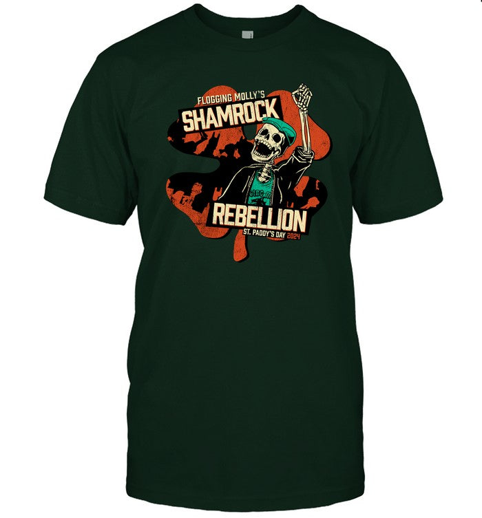 Flogging Molly Shamrock Rebellion St.Paddy's Day 2024 T-Shirt