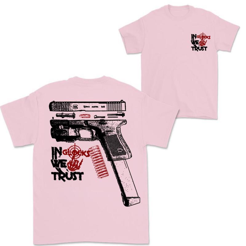 In Glock We Trust Bone Hand Halloween 2 Side T-shirt,Glock Halloween Tee,Bone Hand Halloween Glock Shirt, For Her For Him