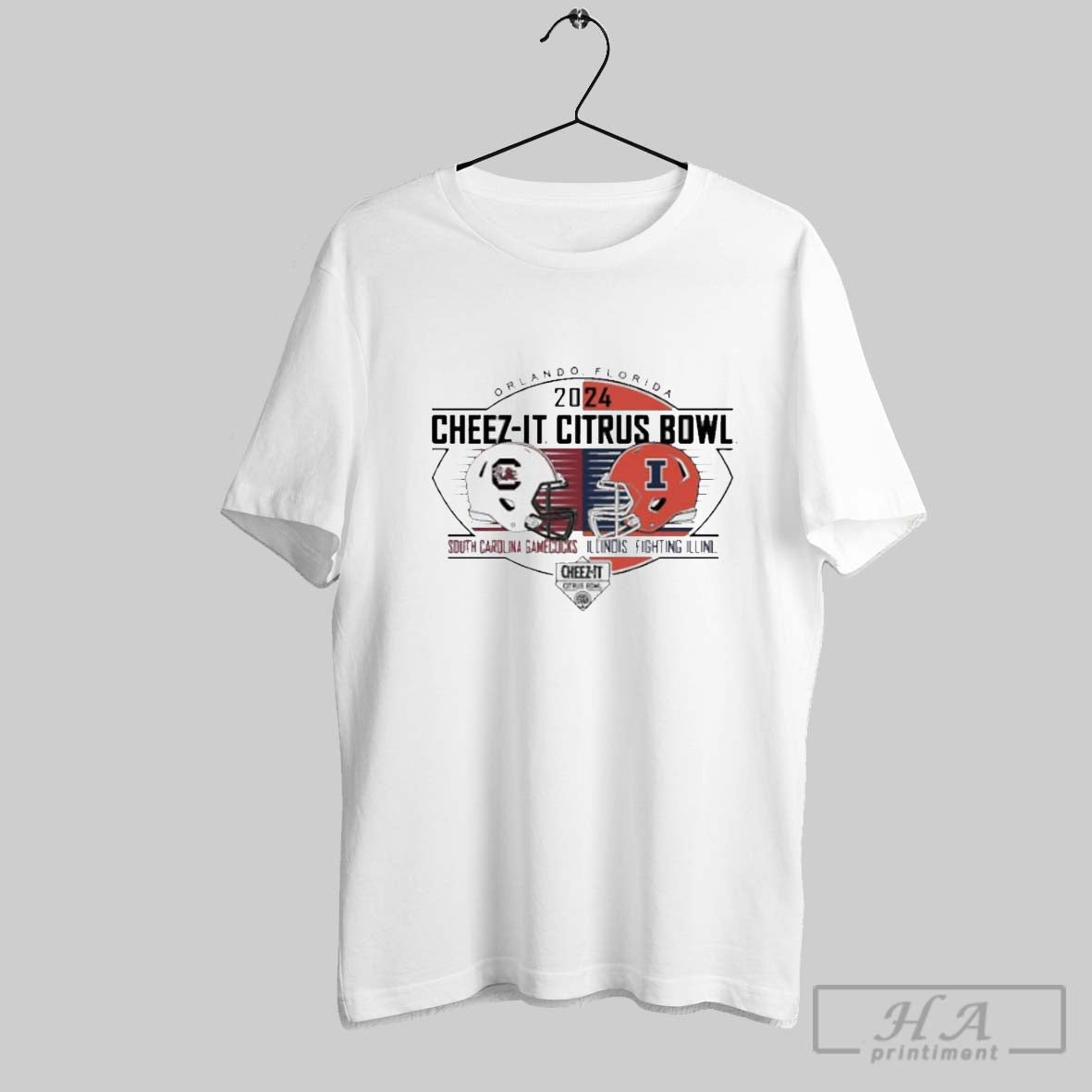 South Carolina Vs Illinois 2024 2024 Cheez It Citrus Bowl Helmet Shirt