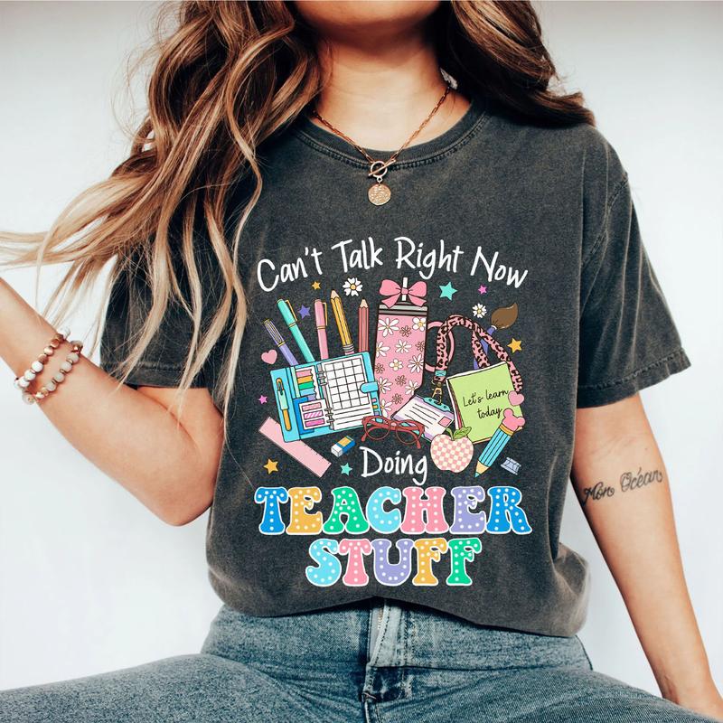 CanÃ¢â‚¬â„¢t Talk Right Now Doing Teacher Stuff T-shirt, Teacher Shirt, Funny Teacher Tee, Retro Teacher Shirts, Teacher Appreciation Gifts, Back To School S