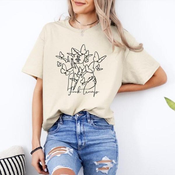Subtle Fvck Trump - Unisex Crew Neck T-Shirt  Political Tee  Feminist Shirt  Gifts for Her  Anti Trump Shirt