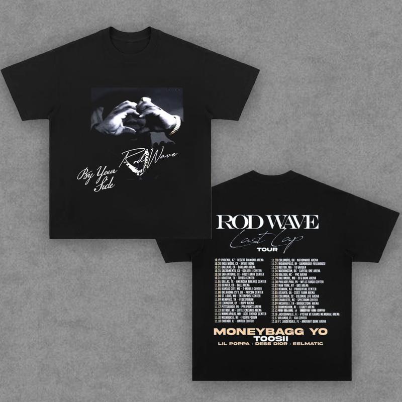 Rod Wave By Your Side Shirt, Graphic T-Shirt, Rapper Shirt Rap Tee, Vintage Y2K, Hoodie, Sweatshirt Clothing Cotton
