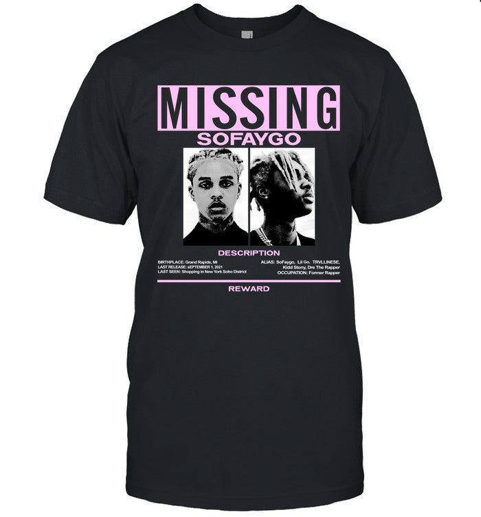 Sofaygo Missing Tee Black