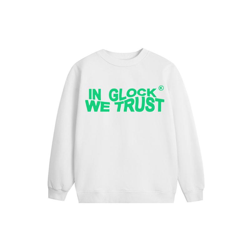 IN GLOCK WE TRUST HOODIE , Glock Edition Limited Hoodie - Menswear & Womenswear sweaters - Hoodie , Design Color Green - Full Color , Double Side , Glock Shirt, Glock Sweatshirt