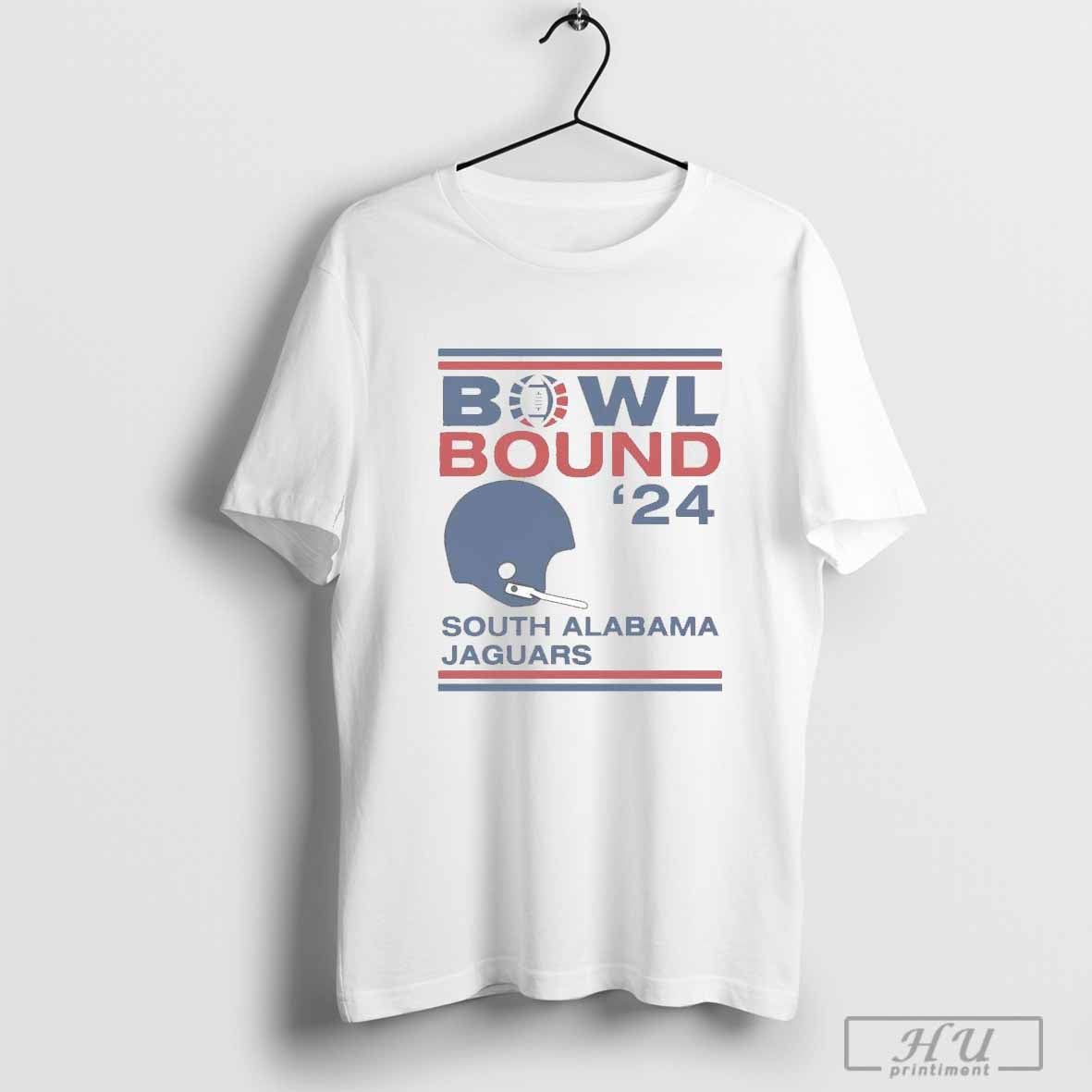 South Alabama Jaguars football 2024 Bowl Bound Helmet T-Shirt