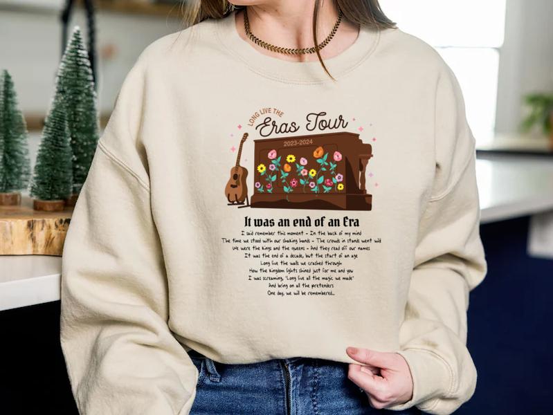Piano It was and end of an Era TshirtSweatshirtHoodie, Flower Guitar Tshirt, Concert Tee, End Of An Era Tshirt