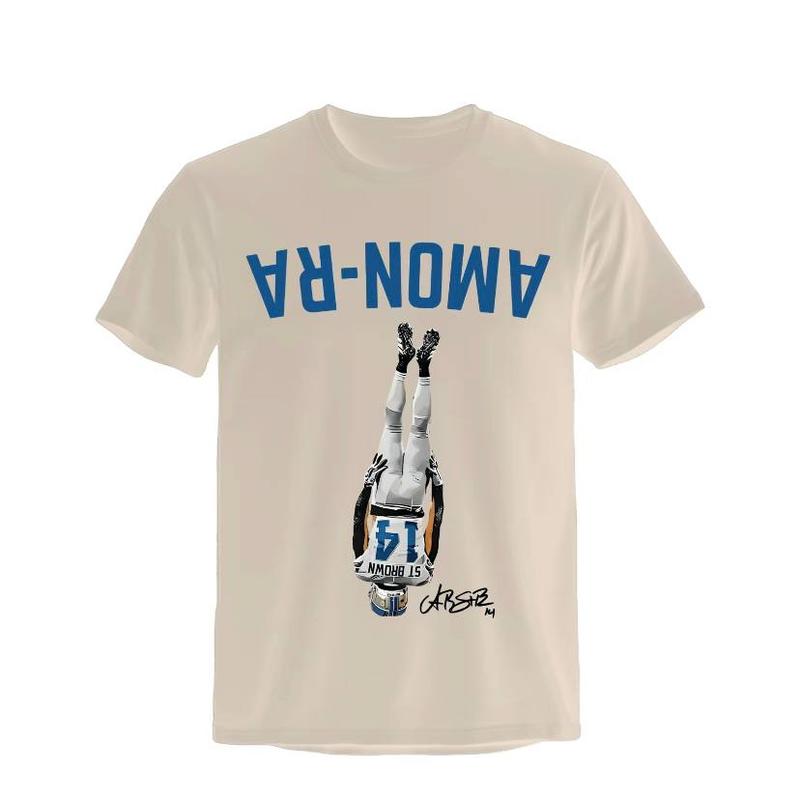 Amon-Ra ST Brown Football T-Shirt, Vintage Amon-Ra ST Brown Shirt, Vintage Detroit City Shirt, Detroit Shirt, Perfect for Fans of Detroit City