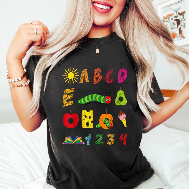 Cute Hungry Caterpillar Transformation Back To School T-Shirt, We Are Hungry For Knowledge, I Still Read Children's Books Shirt, Elementary Teacher, C