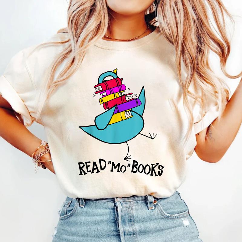 Read More Books Shirt, Piggie Elephant Pigeons T-Shirt, Gifts For Book Lovers Bookworm Book Nerd Teacher, It's A Good Day To Read Tee, Children.s Book