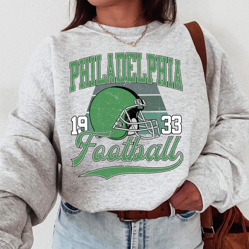 Philadelphia Vintage Football Crewneck Sweatshirt, Classic Team Gift for Football Fans, Unisex Comfort Wear, Vintage Style Collection, Pullover