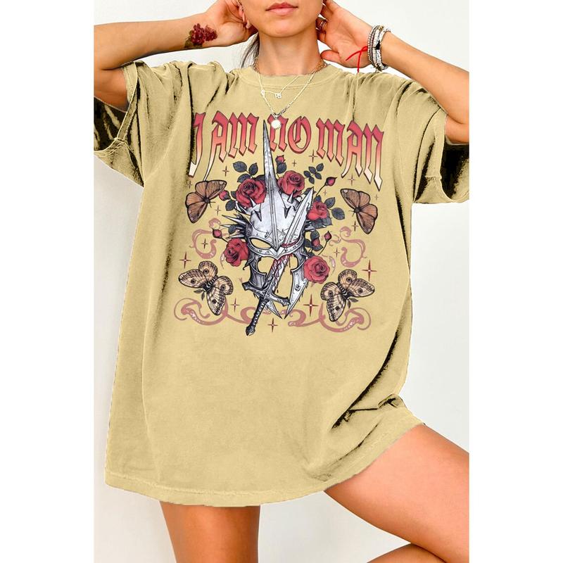 I Am No Man Fantasy Shirt, Cotton Unisex T-shirt, Crew Neck, Size S- 4xl, Menswear Top, Womenswear Top Underwear Streetwear