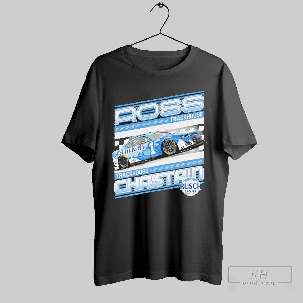 Ross Chastain Trackhouse Racing Team Collection Busch Light Car T Shirt T Shirt