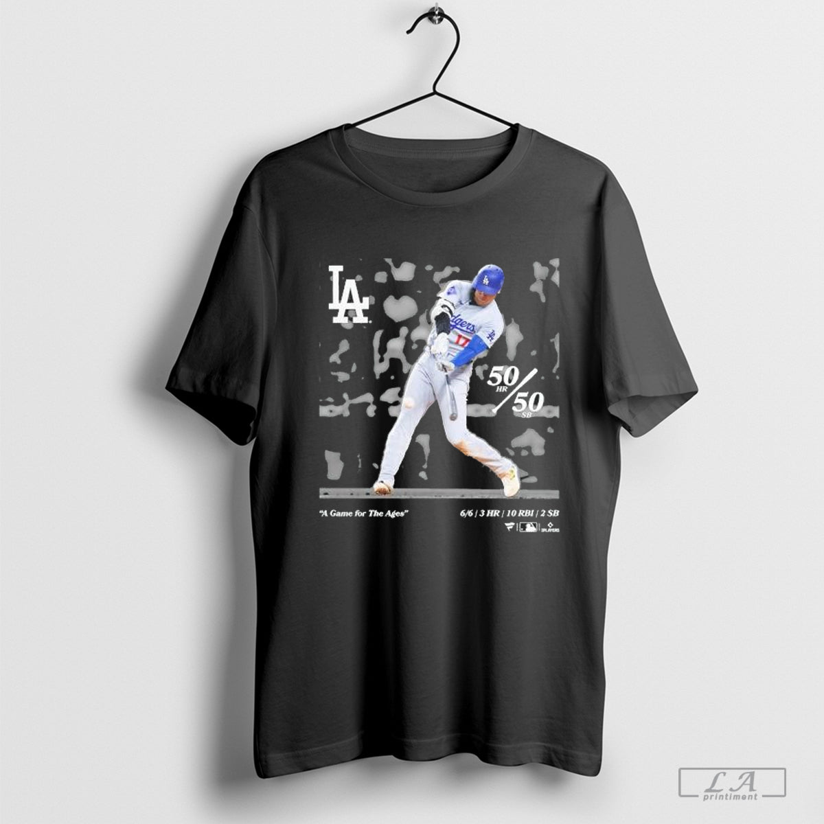 Shohei Ohtani Los Angeles Dodgers A Game For The Ages Exclusive 6 For 6 T-Shirt