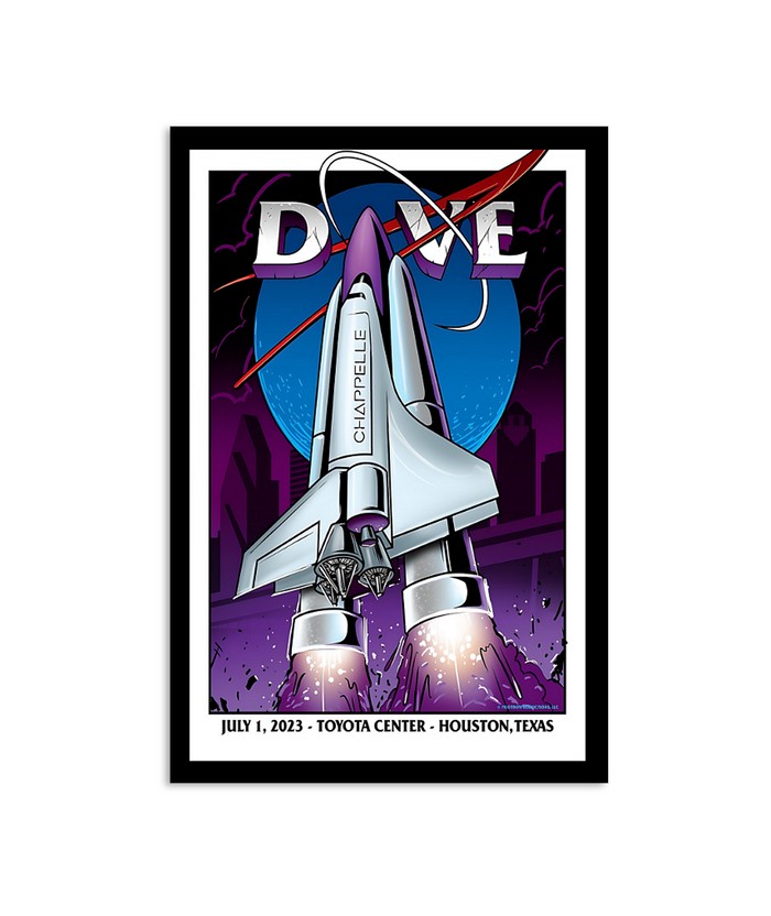 Dave Chappelle July 1st 2023 Toyota Center Houston Texas Poster
