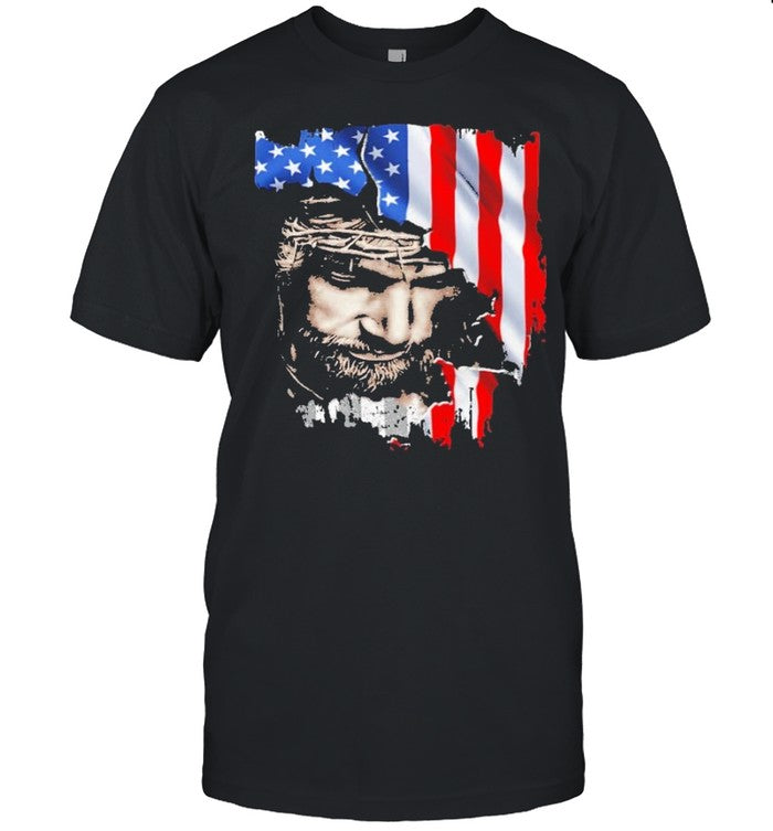 jesus american flag shirt