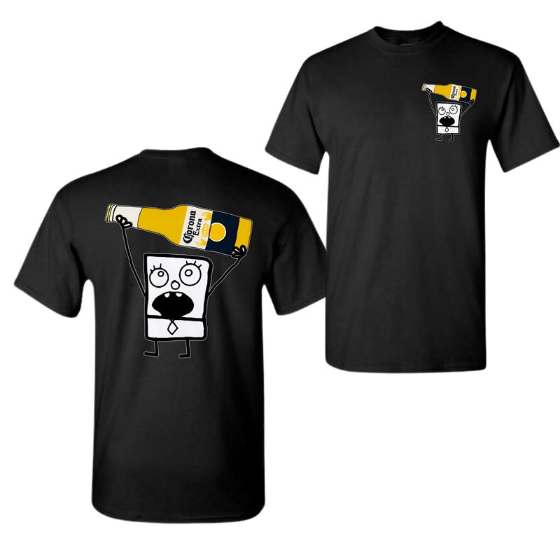 Corona Doodlebob Shirt, SpongeBob T-shirt, Corona Tee, Gift For Boyfriend, Funny Shirt, Meme Shirt
