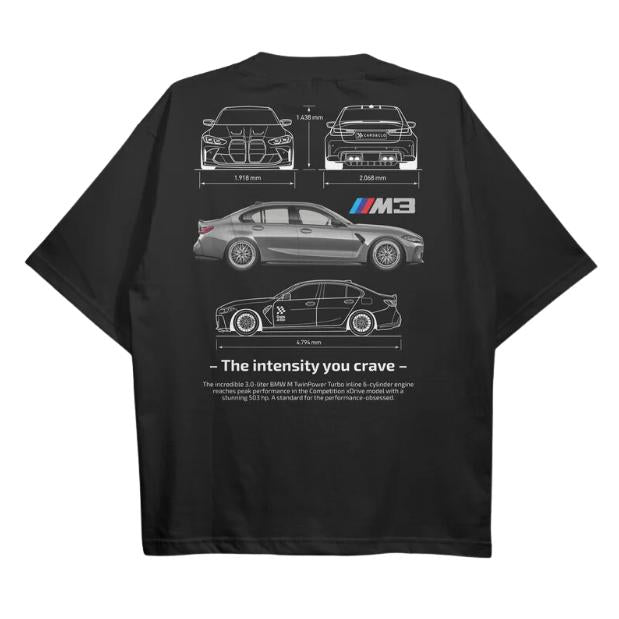 Drive in Style Car-Themed T-Shirts, G80 M3 T-Shirt, G80 M3 Technical Specs T-Shirt, Ride the Style, Racing Shirt, Sport Car Shirt Top Menswear
