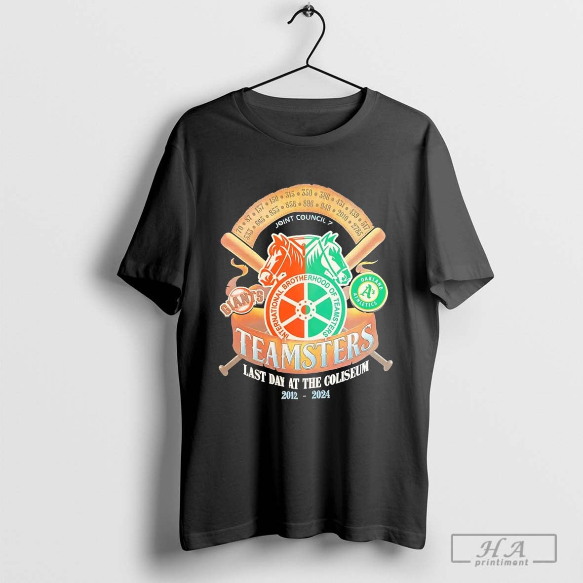 San Francisco Giants and Oakland Athletics Joint Council Teamsters Last Day at the Coliseum 2012 2024 Shirt