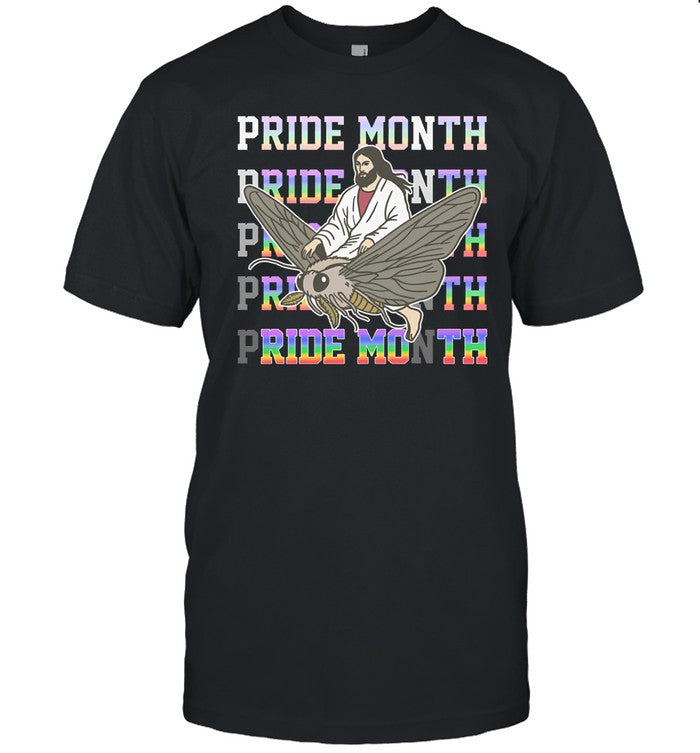 Shirts That Go Hard Pride Month Ride Moth Tee