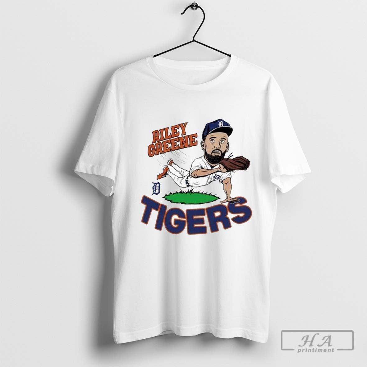 Riley Greene Detroit Tigers Caricature Player T-Shirts