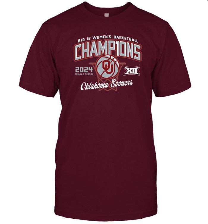 Limited Big 12 Women's Basketball Champions 2024 Regular Season Oklahoma Sooners T-Shirt
