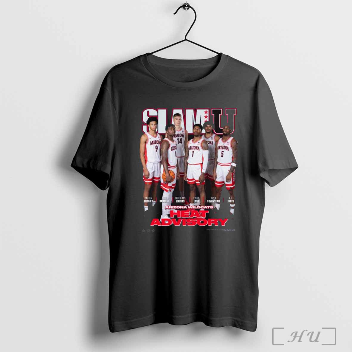SLAM Cover Arizona Wildcats Heat Advisory Players Slam University Cover Collection November 2024 T-shirt