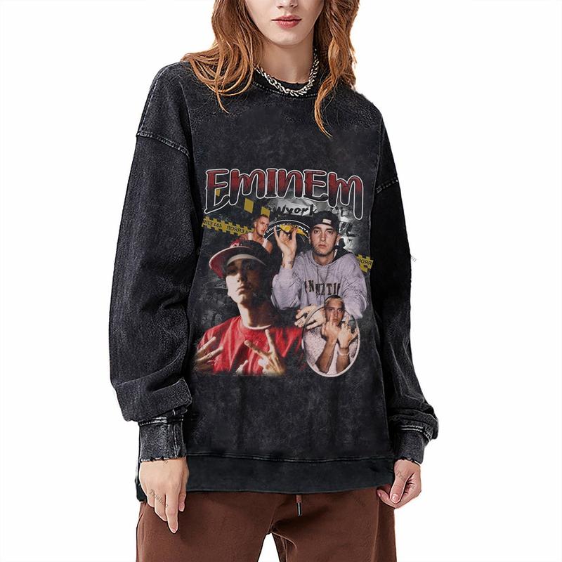 Eminem T-Shirt, Rapper Homage Graphic Unisex T-Shirt, Singer Sweatshirt, Eminem Retro 90's Fans Hoodie Gift for Rapper Fan Hip Hop, Rap Legend Sweater