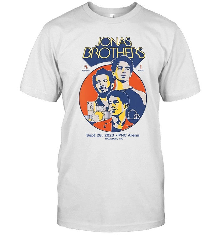 Jonas Brothers PNC Arena Raleigh, NC 09 28 2023 Event T-Shirt