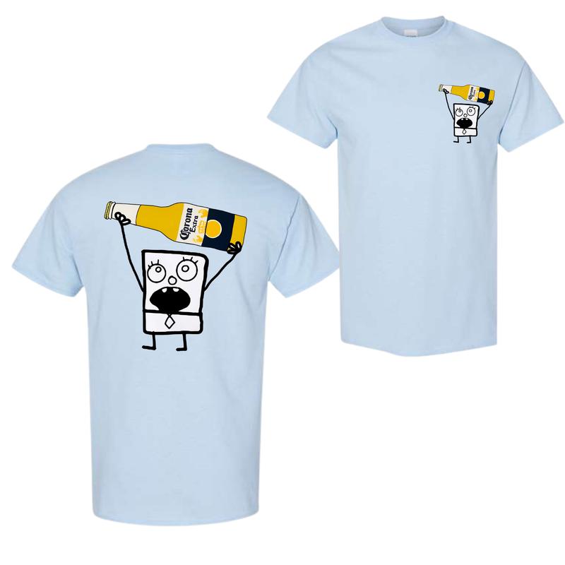 Corona Doodlebob Shirt, SpongeBob T-shirt, Corona Tee, Gift For Boyfriend, Funny Shirt, Meme Shirt