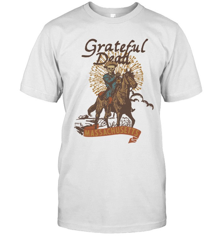 Massachusetts United States Of Dead Grateful Dead T-Shirt White Limited Edition