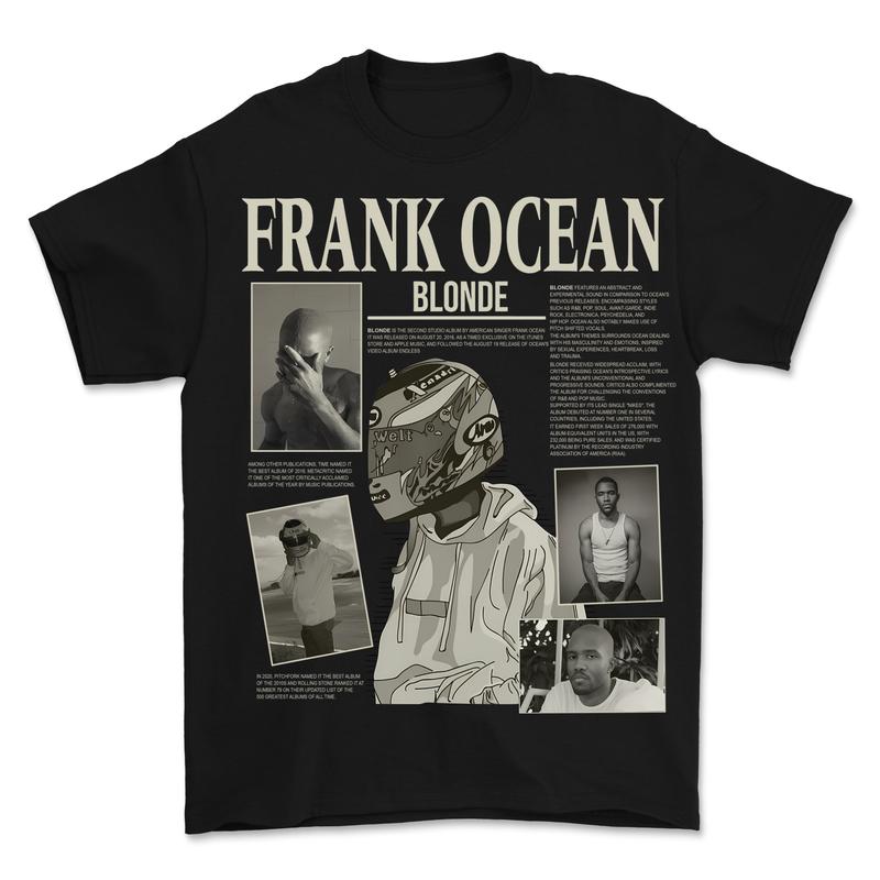 Frank Ocean BLOND Crewneck Sweatshirt T-shirt Hoodie, Y2k Style Menswear T-Shirt blond album