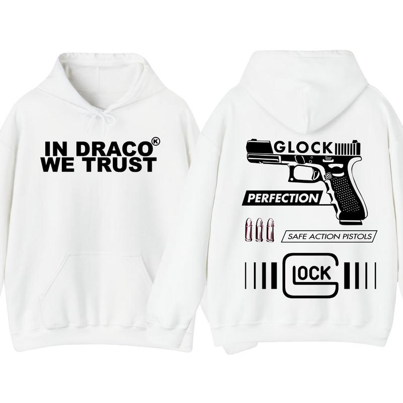 IN DRACO WE TRUST Hoodie - Full Color & Black & White Design - Men's & Women's Classic Fit - Glock Hoodie