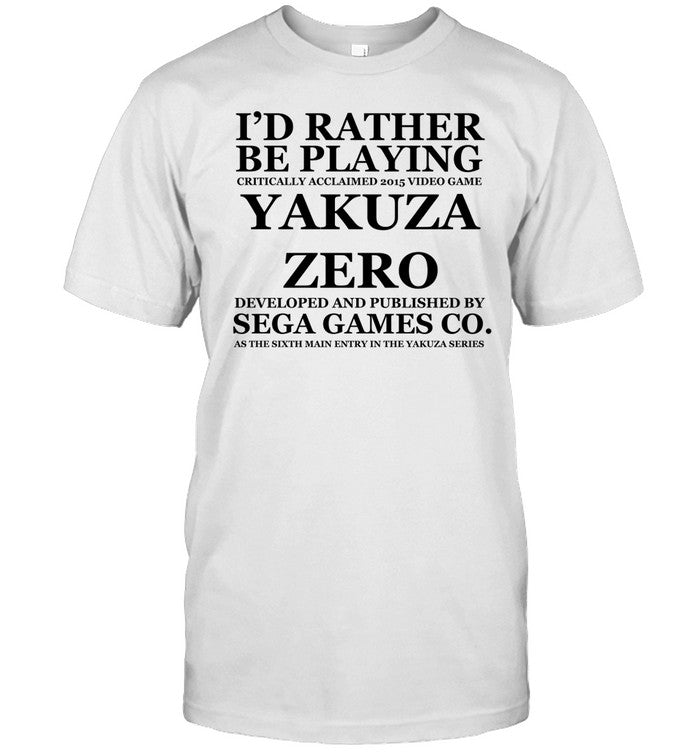 I'd Rather Be Playing Critically Acclaimed 2015 Video Game Yakuza Zero Developed And Pushished By Se