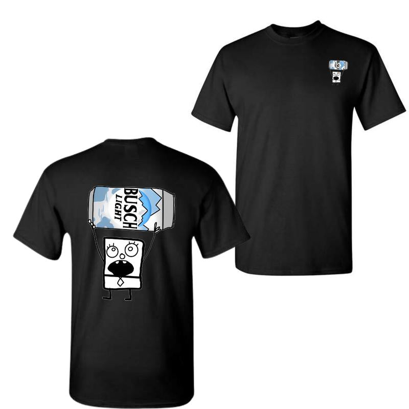 Busch Light Beer Doodlebob T-shirt, Funny Drinking T-Shirt, Summer T-Shirt, Unisex T-Shirt, For Men, For Women, Gift For All Menswear Top