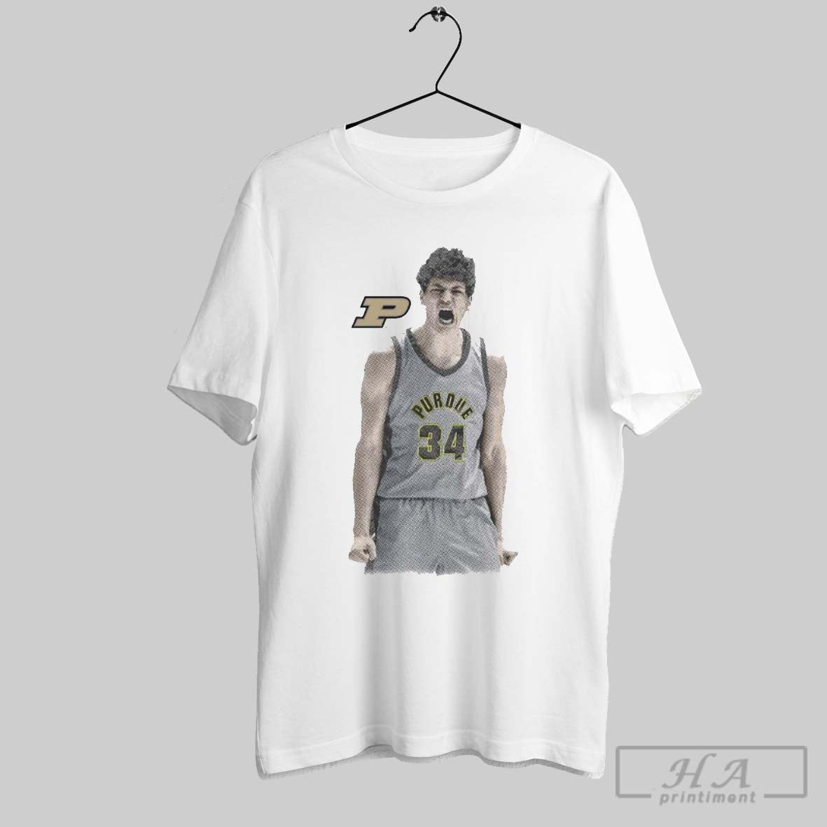 Raleigh Burgess Portrait Boilermakers Basketball T Shirt