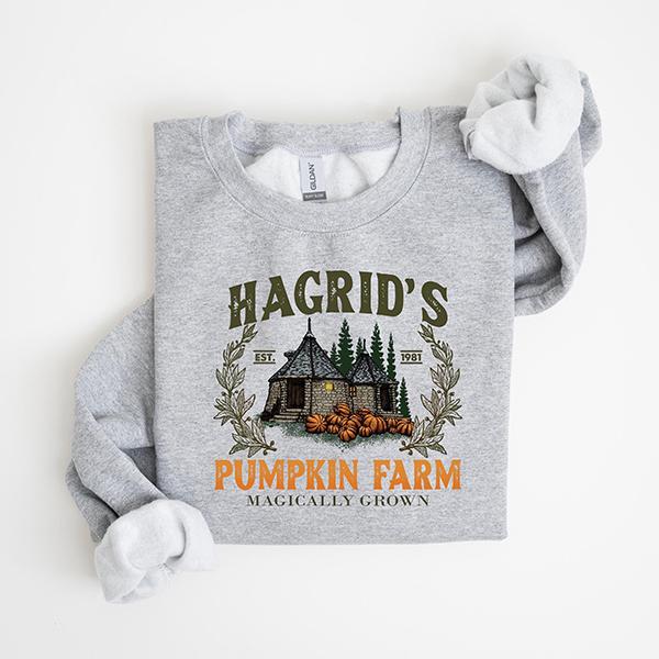Hagrid's Pumpkin Farm Sweatshirt, Thanksgiving 2024, Fall Sweatshirt, Halloween Sweatshirt, Pumpkin Sweatshirt, Fall Shirt, Book Lover Gift