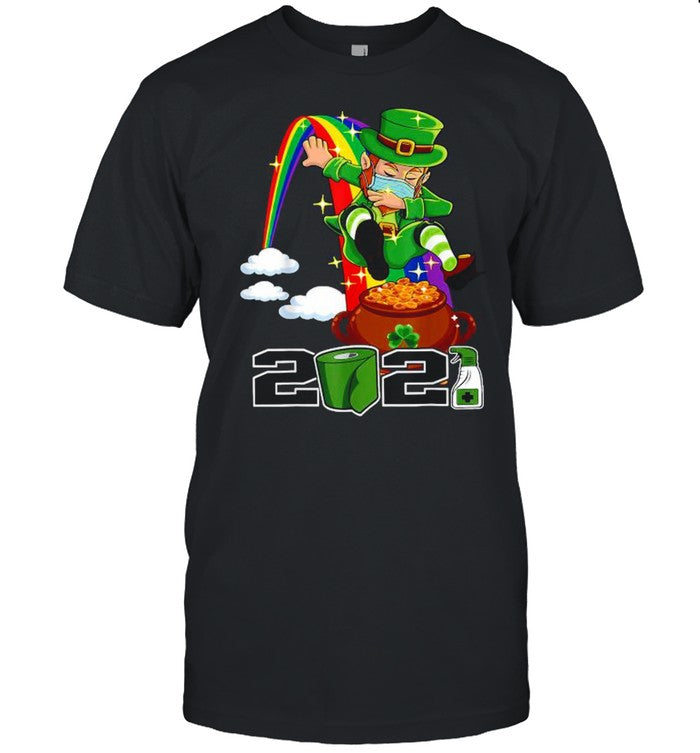 St Patrickâ€™s Day Leprechaun Face Mask 2021 shirt_1