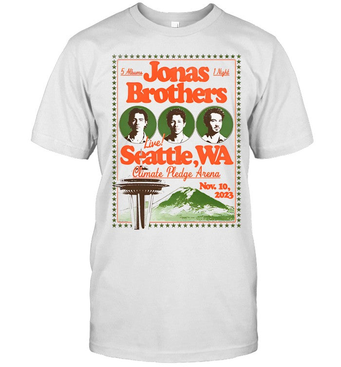 Jonas Brothers At Climate Pledge Arena In Seattle, Wa Nov 10, 2023 Shirt