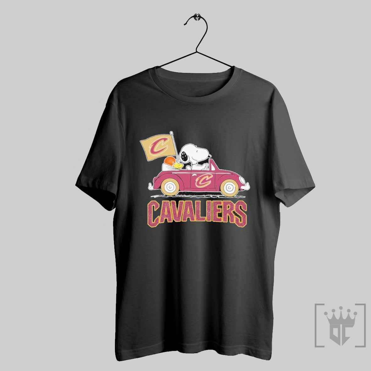 Snoopy And Woodstock Car X Cleveland Cavaliers Basketball T Shirt