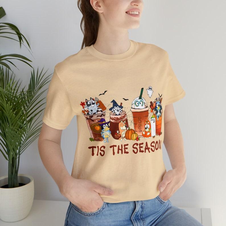 Adult Halloween Bluey Tee T-shirt  Bluey Halloween  Bluey Halloween Tee_Cotton T-Shirt, Perfect Tee, Gifts For Boyfriend and Girlfriend T-Shirt