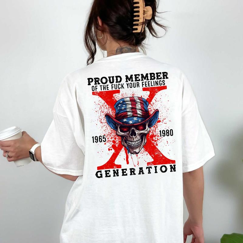 New Version Generation X FAFO Shirt, Gen X FAFO Two Side, Casual Gen X T-Shirt for GenX Enthusiasts