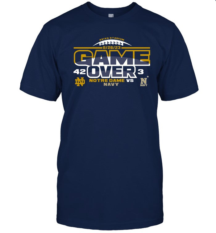 Notre Dame Fighting Irish & Navy Midshipmen 8.26.23 Aviva Stadium T-Shirt
